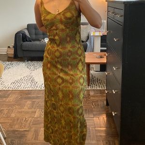 90s Y2K psychedelic slip dress